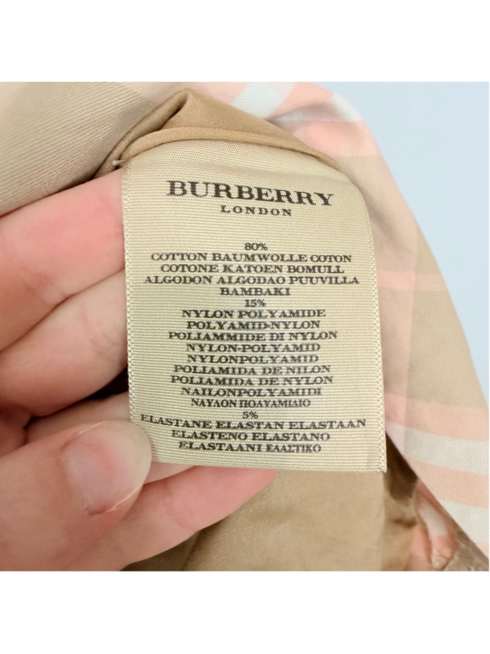 Burberry London Tan Pink Nova Check Plaid A-Line Skirt Women's Size 8 Heritage - Picture 7 of 9